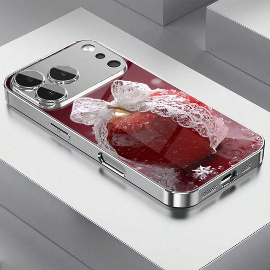 1 ốp lưng điện thoại bằng kính cường lực độ phân giải cao màu đỏ ombre họa tiết quả táo, kèm miếng dán bảo vệ màn hình, phù hợp với 17/17 Pro Max/17 Pro/Air/13/16 Pro Max/16/15/14/12 Pro Max/13 Pro Max/11 Pro/14 Pro/15 Pro/12, ốp bảo vệ thời trang, ốp điện thoại kính cường lực độ phân giải cao sang trọng, thiết kế unisex, thích hợp làm quà tặng cho bạn bè và người yêu. - Nhiều màu - Xem 1