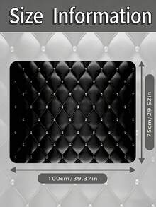 1pc Black Diamond Pattern Trunk Mat, Polyester Carpet Lining, Practical For Daily Commute, Loading And Cargo Securing, Car Trunk Mat, Interior Decoration Accessory - Multicolor - View 3