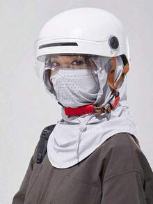 Summer Full Face Sun Protection Hat, Silky Breathable Neck Gaiter, Driving Cycling Face Mask, Neck Cover - Multicolor - View 2