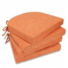 Cojín en forma de D, Cojín de silla de comedor de 2 pulgadas de grosor, lavable a máquina, cojín de asiento de silla de 16 pulgadas x 16 pulgadas, paquete de 4 - Multicolor - Ver 11