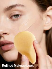 2/4/8Pcs Irregular Double Pat Makeup Sponge Black & Beige Combo Latex-Free Flawless Finish Beauty Sponge For Daily Commute Party Makeup Beginner Friendly - Multicolor - View 7