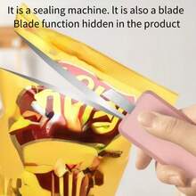 Kitchen mommy 2-In-1 Mini Portable Sealing Machine, Food Packaging Machine, Kitchen Sealer, USB Rechargeable, Kitchen Appliance - Multicolor - View 12