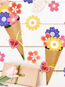 12pcs/6pcs/1pc-Flower Arrangement Kit - Mother's Day Bouquet Craft Set, Kids' DIY Flower Arrangements, Teacher Appreciation Week DIY Gratitude Gift Set, Fun Activities For School Classrooms And Home - Ordinary Bouquet - View 1