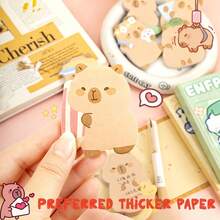 Giấy ghi chú dễ thương, giá trị thẩm mỹ cao, hình chuột lang nước, thiết kế độc đáo, có thể tái sử dụng và gỡ bỏ. - Capibara - Xem 5