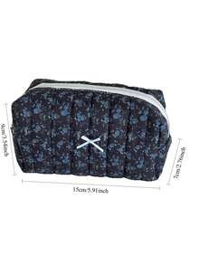 Black Tassel Minimalist Cosmetic Bag, Fresh Style, Portable Student Makeup Organizer Pouch - Multicolor - View 4