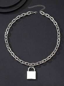 1pc & Stylish Personalized Pendant Necklace For Women - 銀色 - 查看 3