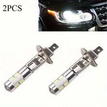 2个5630 SMD 10 LED H1 H3 6000K汽车雾灯/前大灯/行车灯灯泡 12V 白色内饰转向灯 - A - 查看 11