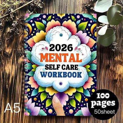 Cẩm nang tự chăm sóc bản thân đầy sức sống năm 2026: Một cuốn nhật ký sức khỏe tinh thần đầy màu sắc được thiết kế dành cho nghệ sĩ và những người sáng tạo, giúp thúc đẩy việc tự chăm sóc bản thân một cách biểu cảm và chữa lành sáng tạo.