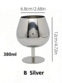 1 chiếc ly uống whisky bằng thép không gỉ, ly chân đế bằng kim loại, đồ trang trí nhà cửa, ly cocktail, ly tráng miệng, thích hợp cho dã ngoại mùa xuân/hè, kỳ nghỉ, tiệc tùng, quán bar. - Bạc - Xem 9