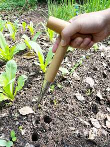 1个木制园艺打孔器，家用日常园艺工具 - A - 查看 1