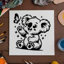 1 pièce Modèle de peinture mignon de koala, papillon, étoile, 15 cm, design créatif, convient pour le scrapbooking, l'art mural, la décoration d'intérieur, les cartes de vœux, l'artisanat textile, les modèles DIY - Ensembles - Voir 5