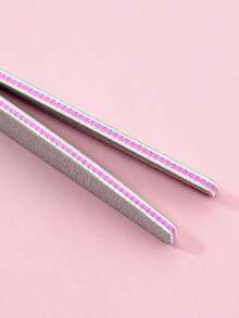 5/Pcs Professional Crescent Shape Nail Files, Nail Supplies,Nail Tools,Nail Art Tools,Back To School,Nails,Nail Tools For Press On Nails - 淺灰色 - 查看 8
