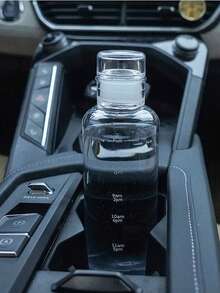 1pc Plastic Graduated Water Bottle, Sports Hiking Cup, Car Cup, Fruit Drink Cup - Multicolor - View 6