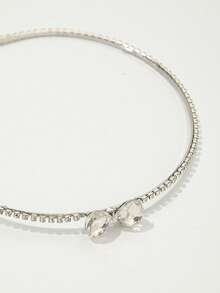 1pc Elegant Rhinestone Alloy Headband - Multicolor - View 6