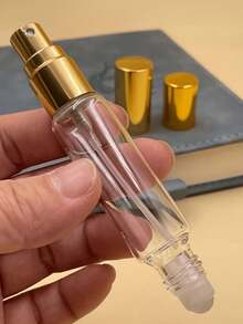 2个/3个装香水滚珠喷雾瓶 - 精油瓶 - 透明玻璃，可重复灌装喷雾瓶，便携式化妆品容器，多用途旅行香水瓶 - 彩色 - 查看 5