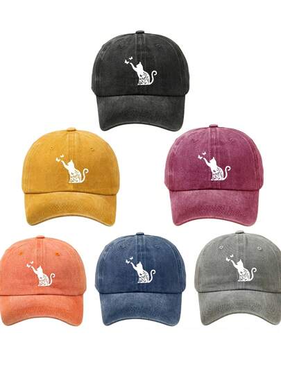 1顶男士复古水洗棒球帽，可调节，轻便百搭，男女皆宜，适合日常佩戴、户外运动和防晒。