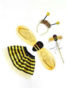 Conjunto de vestido con alas de abeja - Disfraz de fiesta. Adecuado para varias fiestas, actuaciones de baile y otros accesorios. Adecuado para Halloween. - Multicolor - Ver 1
