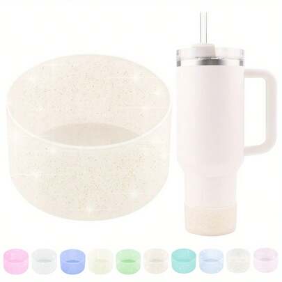 Een siliconen bodemhoes voor bekers, antislip en glanzend, geschikt voor geïsoleerde bekers van 20-40 oz (ongeveer 61-122 ml) en 12-24 oz (ongeveer 355-710 ml).