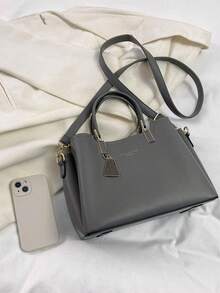 Dedoo Light Luxury Fashion Versatile Multi-Compartment Large Capacity Handbag & Crossbody Bag - Grey - View 4