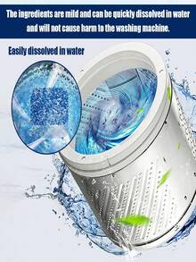 jakehoe 1pc/5pcs/10pcs Washing Machine Cleaner Tablets, Effectively Cleans Drum, Removes Odor And Dirt, Leaves Pleasant Fragrance. Strong Cleaning Power, Good Washing Effect, Makes Washing Machine Drum Cleaner. Gentle Ingredients, Quickly Dissolve In Water, Won't Damage Washing Machine. - 固體 - 查看 5