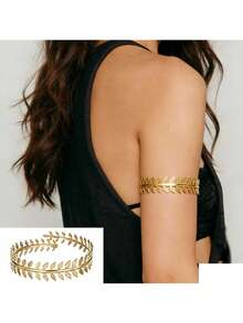 6pcs Minimalist Metal Arm Cuff Bracelets, Adjustable Open Design Suitable For Daily, Street Style And Vacation - A0007T-9 - View 3