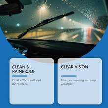 Limpiador de vidrio 2 en 1, proporciona una visión clara en días lluviosos, limpieza diaria del parabrisas y el espejo retrovisor - Líquido - Ver 5