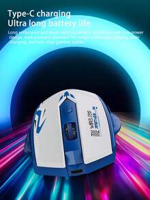 高品质蓝牙鼠标，兼容平板电脑和笔记本电脑，静音设计，多功能便携鼠标，外观时尚 - 彩色 - 查看 11