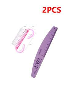 5PCS Nail File/Buffing Tool Is Durable, Won't Shed Sand, And Is A Double-Sided Polishing Sponge Tool Specifically For Nail Shaping. It's Washable And Features Nail Shape Guides And Markings - Multicolor - View 10