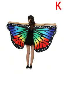 Costume da Ognissanti a mantella a farfalla - Sciarpa/scialle a farfalla in seta morbida, accessorio per spettacoli e cosplay, disponibile in più colori, accessorio per feste e articolo essenziale per le vacanze, regalo perfetto per amiche - Multicolore - Visualizzare 16