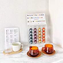 Nynelly Soporte acrílico para cápsulas de café soporte para cápsulas de café NESPR original soporte organizador de almacenamiento de cápsulas de café capacidad para 40 cápsulas para cocina oficina bar de café - Estilo de Pie - Ver 6