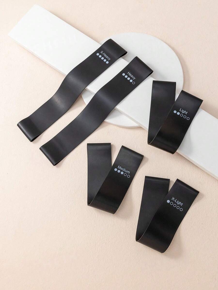 2pcs Elastic Bands, Booty Resistance Bands, Yoga Resistance Loops, Glute Activation, Deep Squat Yoga Circles - Black - View 1