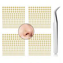 5PCS Fake Lip Ring Fake Lip Piercing Fake Piercings Fake Nose Ring Hoop Fake Face Piercing Fake Lip Stud Fake Nose Stud Stick On Fake Eyebrow Piercing Fake Eyebrow Ring Fake Piercing Balls Silvery Golden - Sticker - View 7