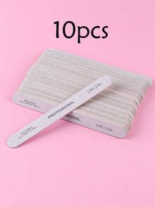 20/10/5pcs Thin Wooden Nail Files, 100/180 Grit Double-Sided Wooden Nail Sanding Papers, 180/240 Grit Double-Sided Nail Polishing Files, Professional Nail Polishing Files, Boat-Shaped Double-Sided Wooden Foot Polishing Files, Nail Buffing Blocks, Suitable For Natural Nails, Home Nail Salons, Acrylic Nails, Etc. - Grey - View 10