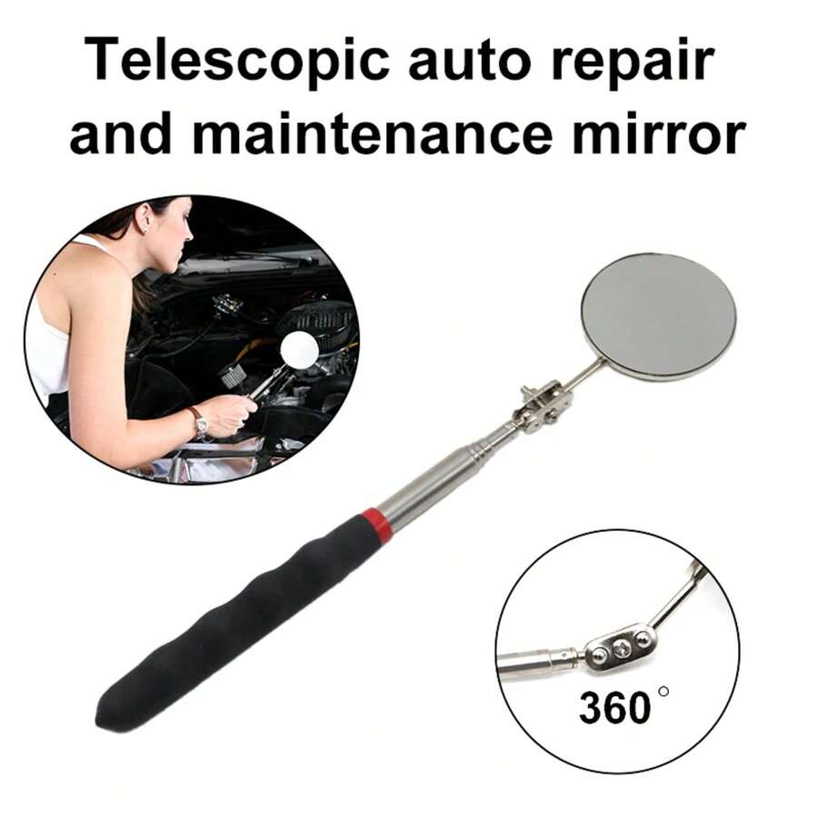 50mm 360° Folding Inspection Mirror, Rotating Reflector, Universal Car Repair Tool Accessory, Telescopic Underbody Inspection Mirror 9TGV - 1 - View 1