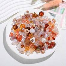 40g Kit de cuentas de acrílico mixtas para manualidades de joyería DIY, adecuado para hacer pulseras, collares, con una variedad de formas y colores disponibles - Celeste - Ver 21