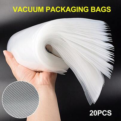 20pcs Vacuum Sealer Bags Food Saver Bags Pre-Cut Commercial Grade Vac Bags For Food Storage, Meal Prep Or Sous Vide