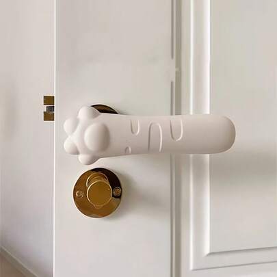 1/2/4pcs Silicone Door Handle Protector Cover, Suitable For Security Door, Bathroom, Soundproof Anti-Collision Home Use, Thick Anti-Collision Pad Wall Mounted