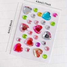 Shiny Rhinestone Effect Stickers - Multi-Color (Pink, Blue, Green, Red, Transparent) Pet Decorative Gems, Suitable For Cat/Dog Collars, Harnesses, Face Decor, No Glue Needed, & Material, Sensitive Skin Friendly - Essential For Parties, Photo Shoots, Daily Charm, Pet Grooming & Party Outfits, Fun Accessories, No Adhesive Needed, Photography Props, Ideal For Dog Lovers - Multicolor - View 2