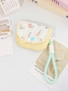 1个春季花卉印花便携可爱小巧收纳袋，耳机收纳袋，零钱包，钥匙包，迷你化妆包，口红包，耳机包，多功能收纳袋，适用于耳机、充电器、数据线、口红、香水、钥匙、手镯、化妆品等物品，耳机收纳袋，旅行、出差、度假、徒步必备，伴娘礼物、妈妈礼物、生日礼物、教师礼物、朋友礼物、返校礼物。 - 彩色 - 查看 14