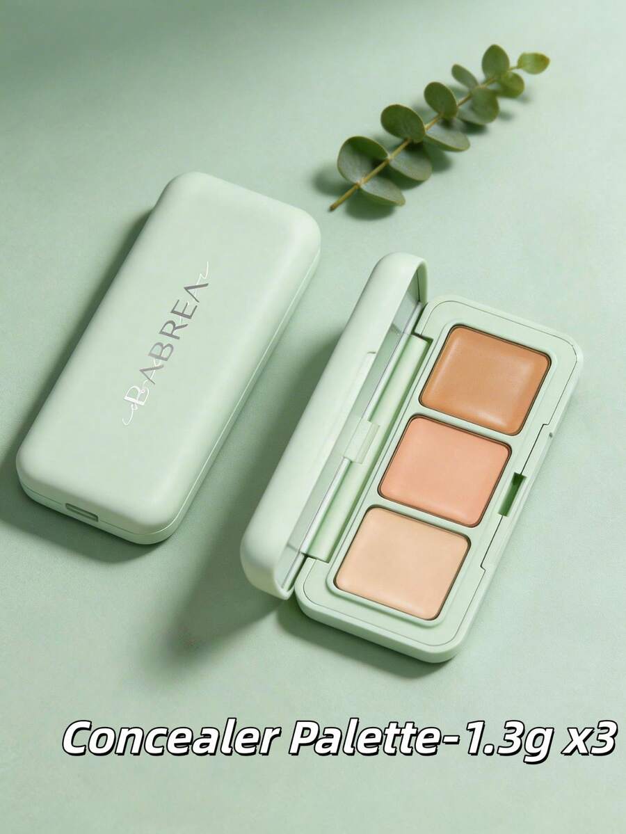 babrea 3-Color Concealer Palette, High Coverage, Waterproof, Natural Concealing, Suitable For Daily Makeup - Multicolor - View 1