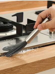 1pc Multi-Purpose Long Handle Hanging Cleaning Brush Stainless Steel No Power Required Convenient Cleaning Tool For Living Spaces - / - View 3