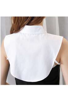 1 pieza Cuello falso desmontable, Camisa de hombre de media, Cuello de imitación, Accesorio de moda para hombres - Multicolor - Ver 5