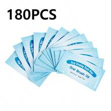 Finger Toothbrush, Disposable Mint Flavored Oral Brush, Cleans Mouth & Freshens Breath (Light Blue, 30/60/90/180 Pcs) - Mint Blue - View 8