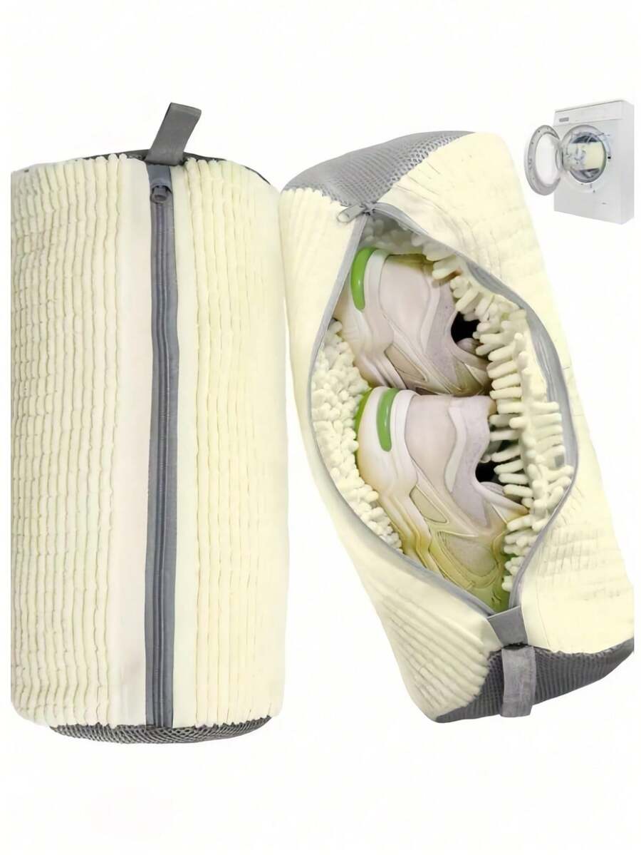 1 件 360° 洗衣机鞋袋，适用于所有类型的鞋子 - 防变形、可机洗、风干、保护性洗衣袋，内含丰富的羊毛，非常适合运动鞋和休闲鞋，