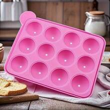 1pc Silicone Cake Mold, Pastry Mold, Chocolate Mold, Plaster Mold, Round Sphere Chocolate Mold, Straw Mold - Multicolor - View 6