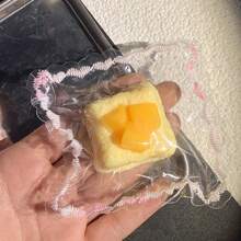 1 pièce Jouet pressable en forme de toast aux fruits, comprenant des répliques de toast à la fraise, à la myrtille, à la mangue et à la pêche, fabriqué en silicone avec une texture molle et rebondissante, jouet anti-stress pour les adolescents et les adultes, cadeau d'anniversaire/fête - Multicolore - Voir 9