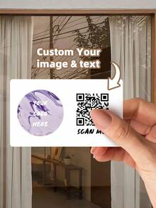 Stiker Logo Persegi Panjang dengan Kode QR - Stiker Terima Kasih Atas Pesanan Anda - Stiker Pindai Media Sosial Desain Gambar Logo Teks Apa Saja Stiker Tahan Air Multifungsi Dapat Disesuaikan Dekoratif Dapat Digunakan Kembali Eksklusif Lucu Berkualitas Tinggi Modis Berwarna Nyaman Hadiah Unik Personalisasi untuk Pria dan Wanita Dekorasi Rumah Kehangatan Musim Dingin Desain Modis - MultiWarna - View 3