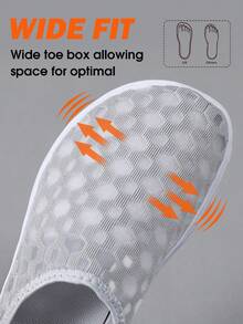 2026春夏新款女士软底休闲鞋，时尚百搭，尼龙网布编织，镂空透气，户外防滑步行一脚蹬鞋，母亲节礼物 - 淺灰色 - 查看 5