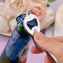 5套派对礼品套装批发，包括三合一指甲钳、开瓶器、钥匙扣、感谢卡、欧根纱袋和洗礼派对纪念品 - 銀色 - 查看 2