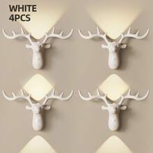 LED Motion Sensor Wall Light - Smart LED Deer-Shaped Wall Lamp With Touch Dimming And Motion Sensor, Rechargeable Magnetic Night Light, Wall Lamp Decorative Lighting, Suitable For Hallway, Room Decor, Auto On/Off, 1200mAh Battery - Multicolor - View 24